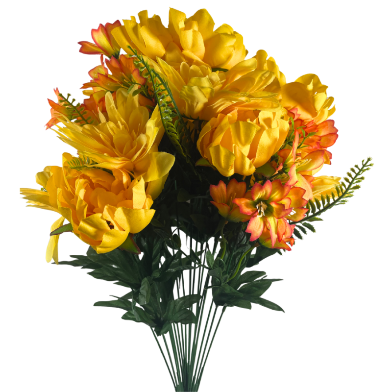 23" Yellow/Orange Autumn Bush