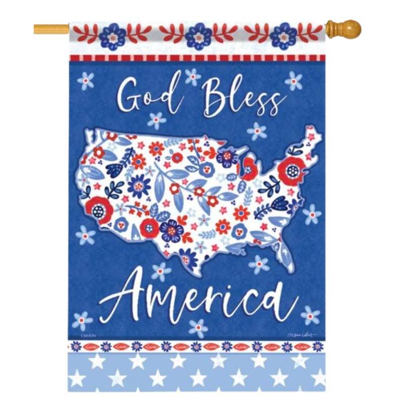 Map of America House Flag