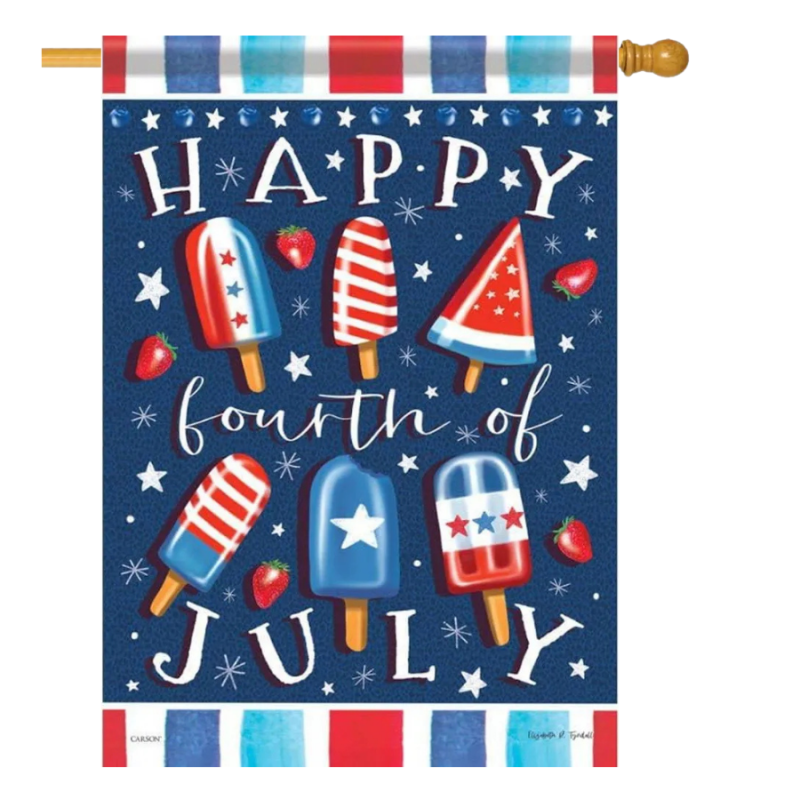 Happy 4th House Flag