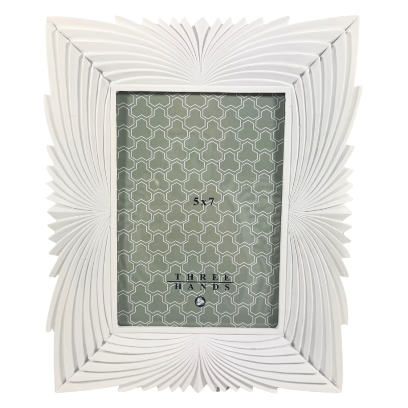 10" White Textured Picture Frame