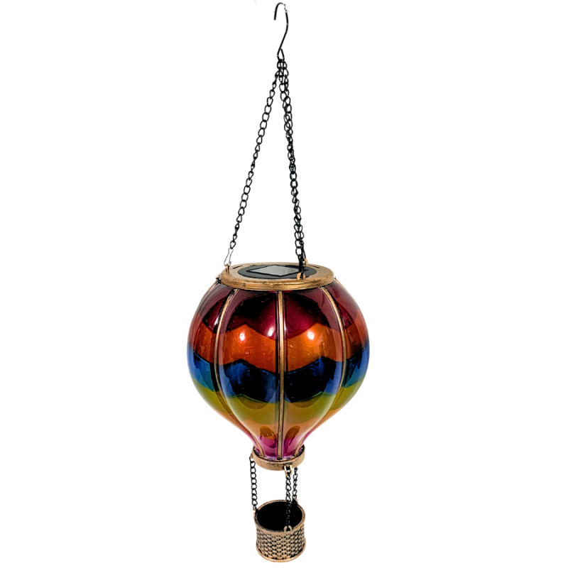 Hot Air Balloon Solar Lantern - Rainbow