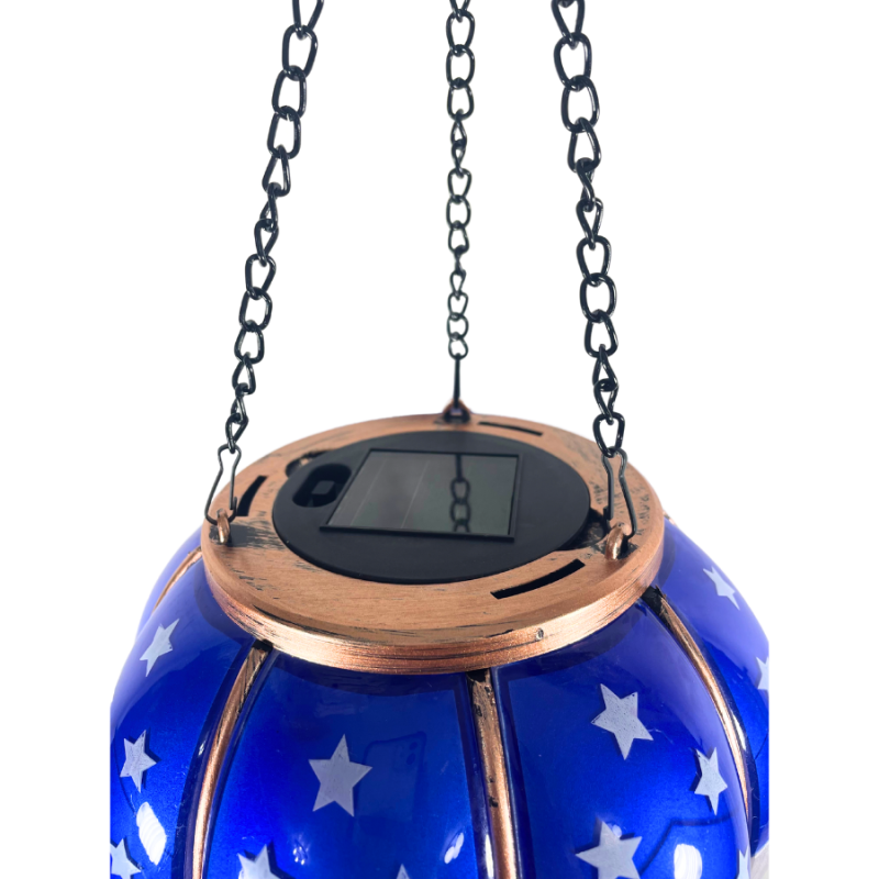 Hot Air Balloon Solar Lantern - American Flag- Small