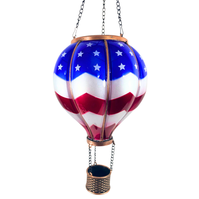 25" Hot Air Balloon Solar Lantern - American Flag