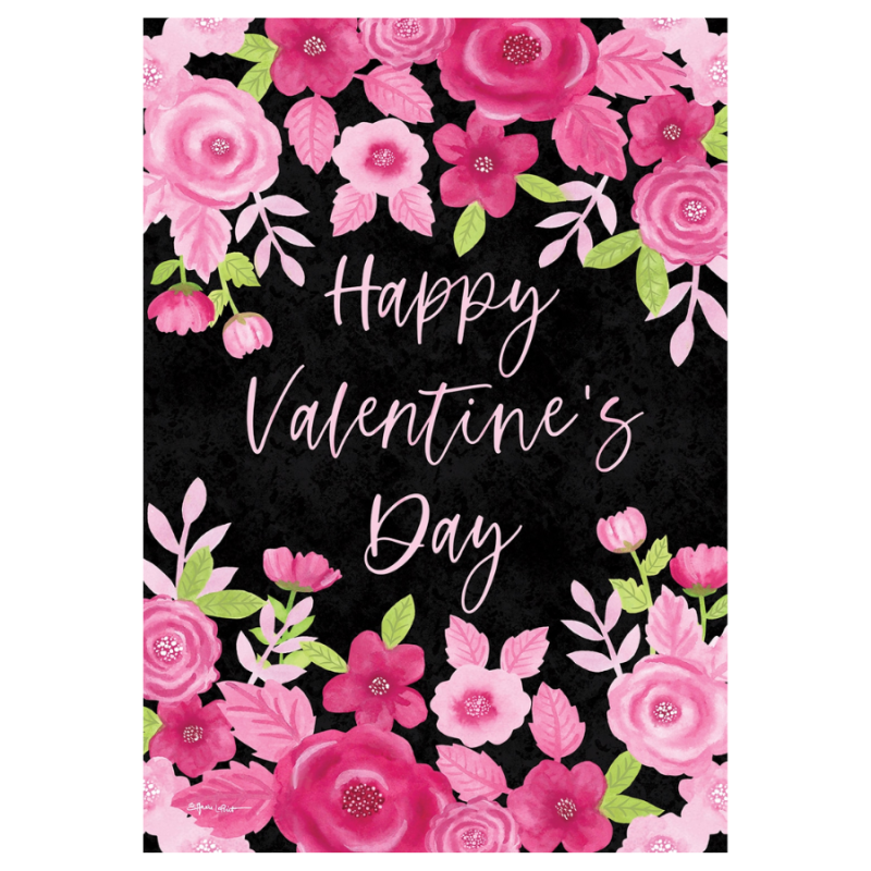 Valentine's Floral Garden Flag