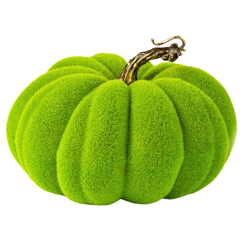 Flocked Pumpkin - Lime