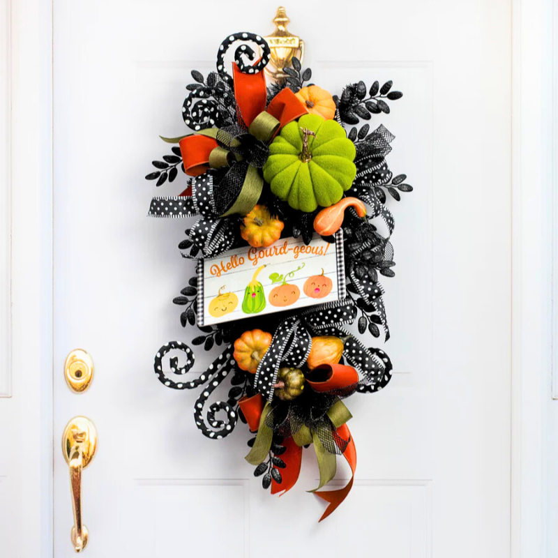 Flocked Pumpkin - Lime