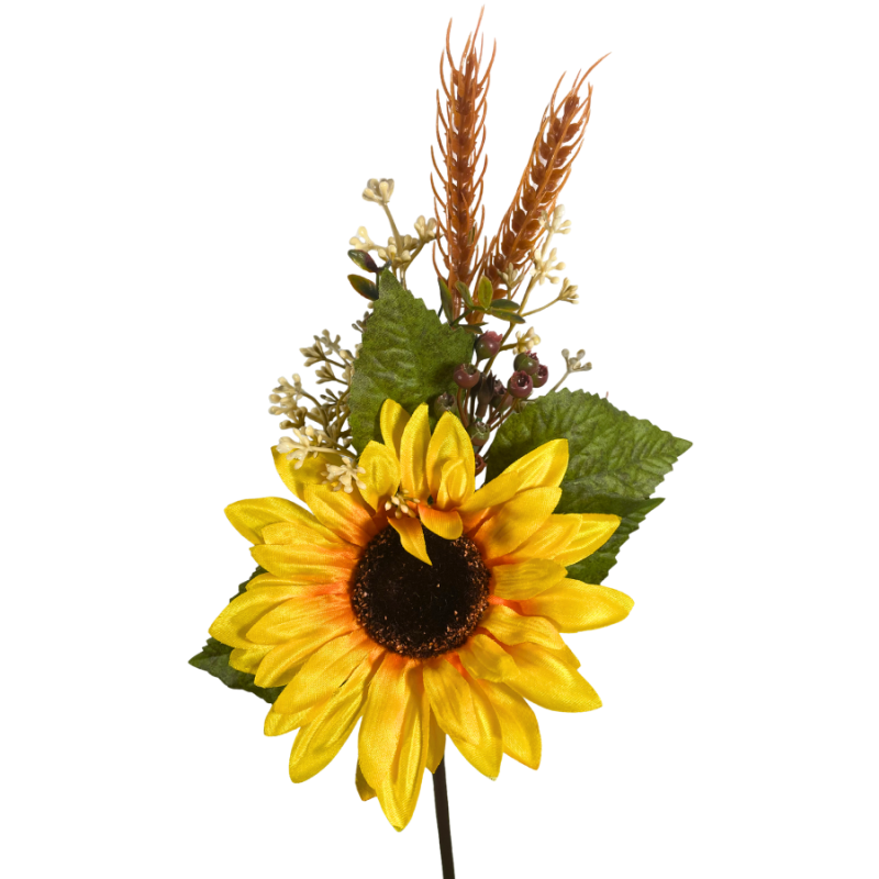 16" Sunflower Wheat Filler Pick