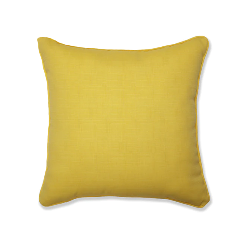 17" Fresco Solid Yellow Outdoor Pillow (B) Everday Outdoor Pillow