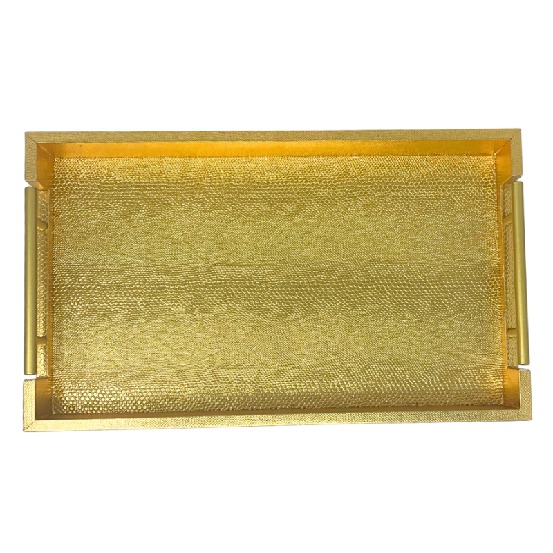 16" Golden Serving Tray w/ Handles