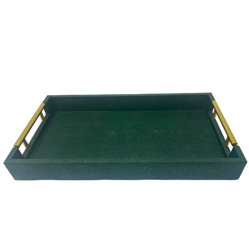 16" Forest Green Serving Tray w/ Handles