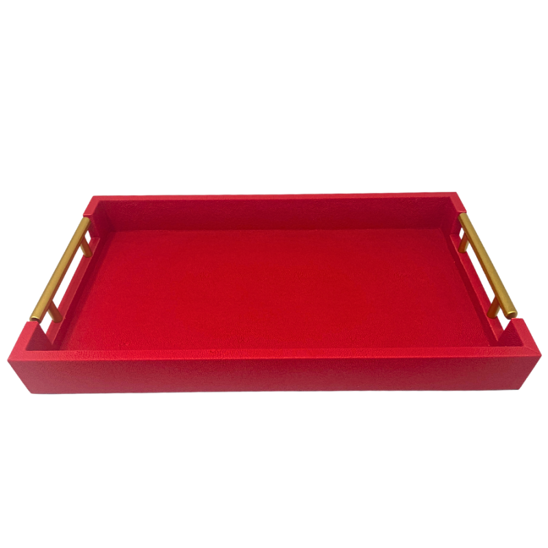 16" Red Serving Tray with Handles