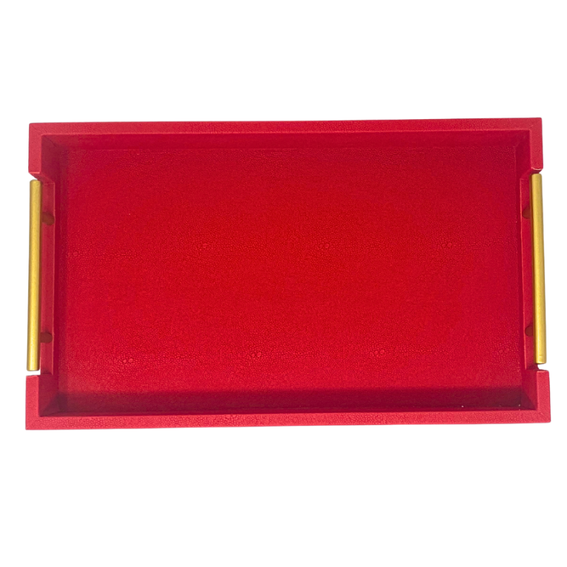 16" Red Serving Tray with Handles