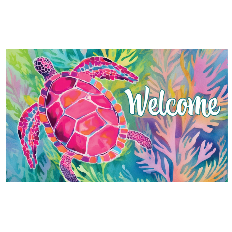 Watercolor Turtle Doormat