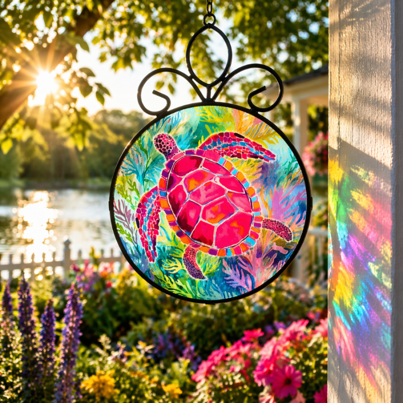 Watercolor Turtle Suncatcher