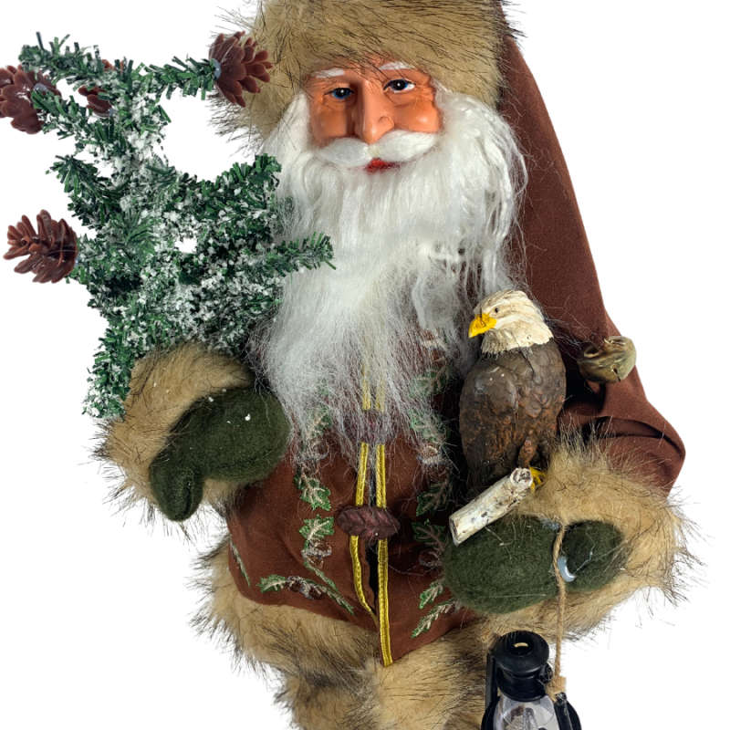 16" Santa w/ Eagle & Lantern