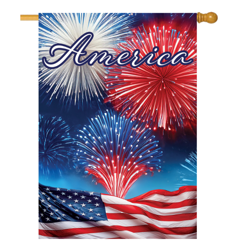 America Fireworks House Flag