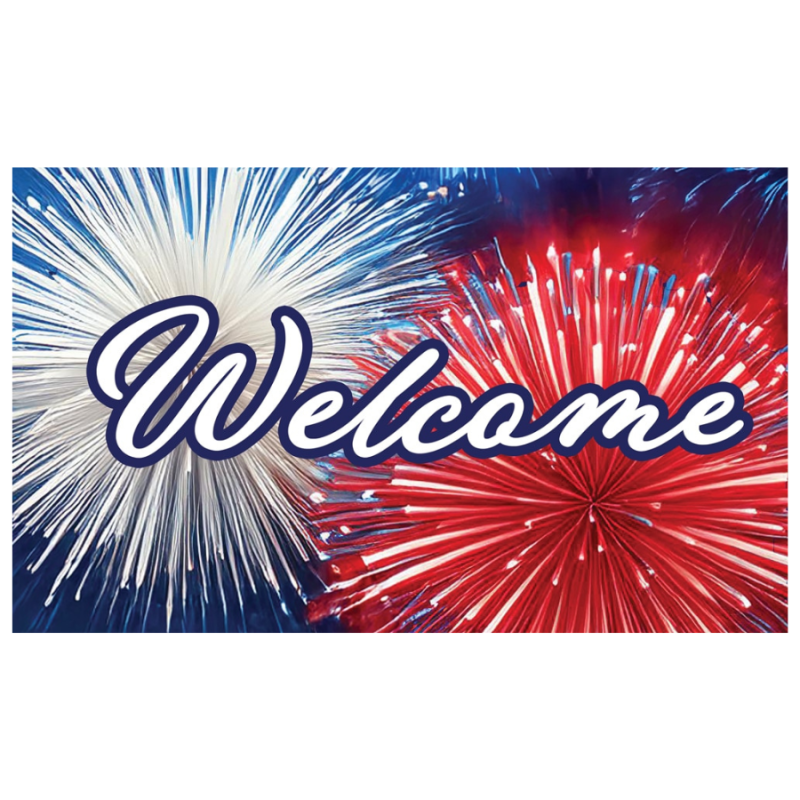 America Fireworks Doormat