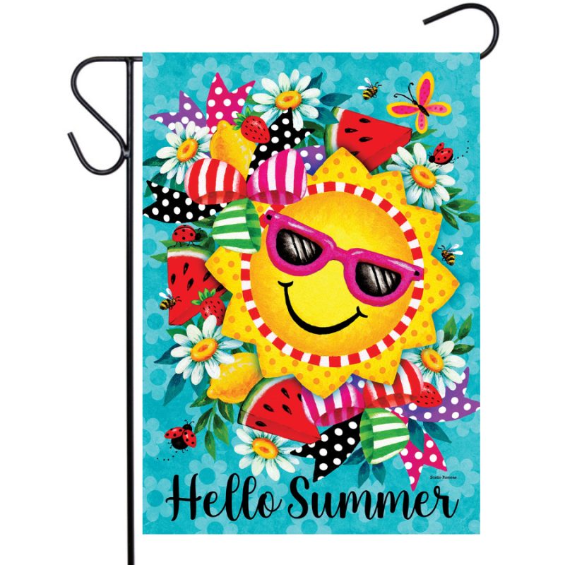 Hello Summer Garden Flag