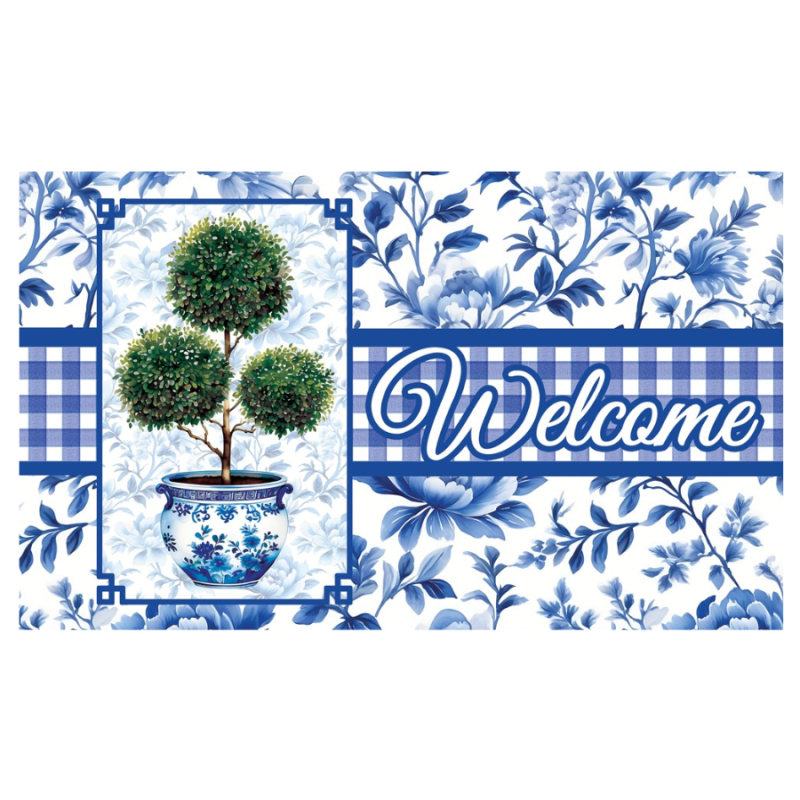 Chinoiserie Topiary Doormat