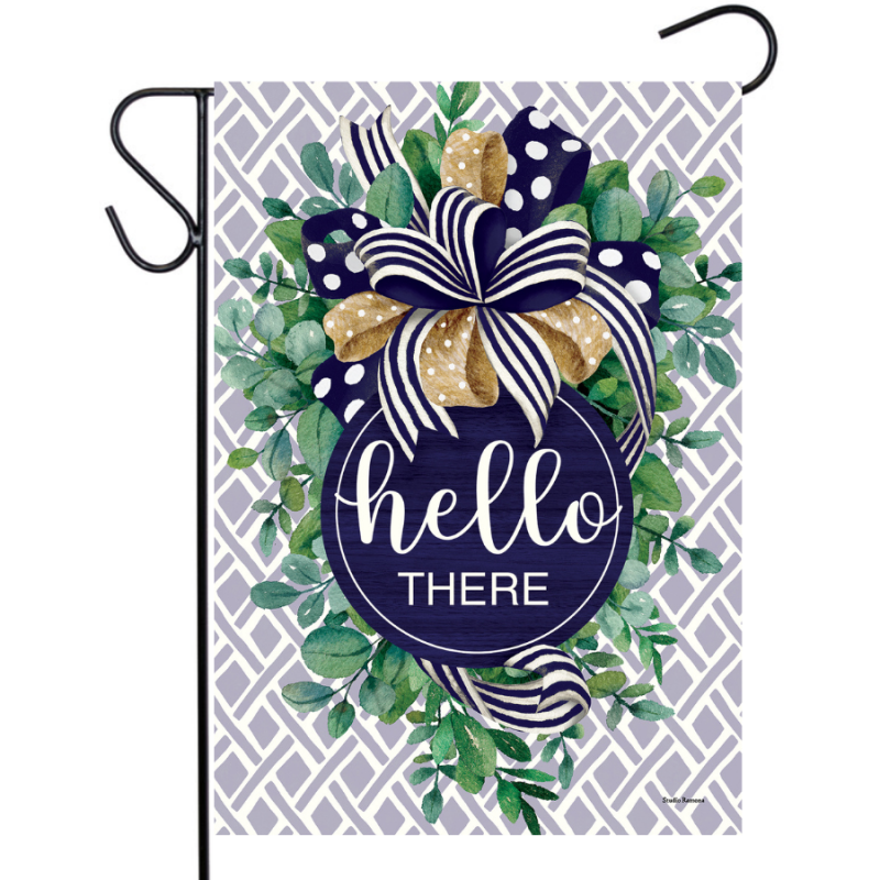 Eucalyptus on Navy Garden Flag