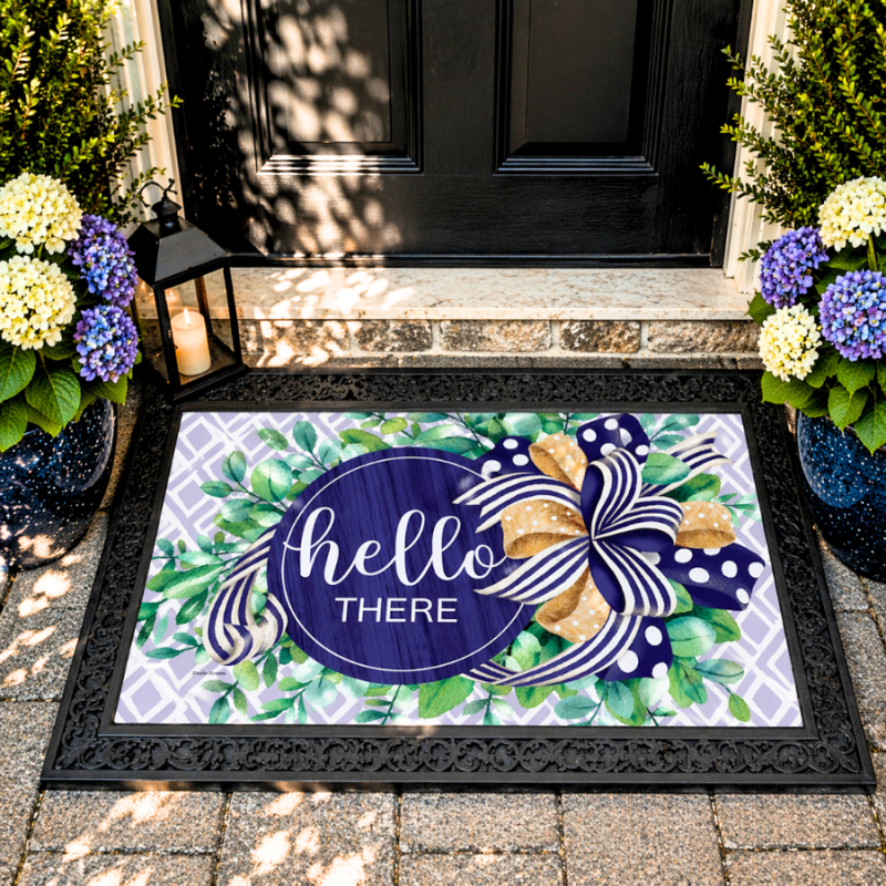 Eucalyptus on Navy Doormat