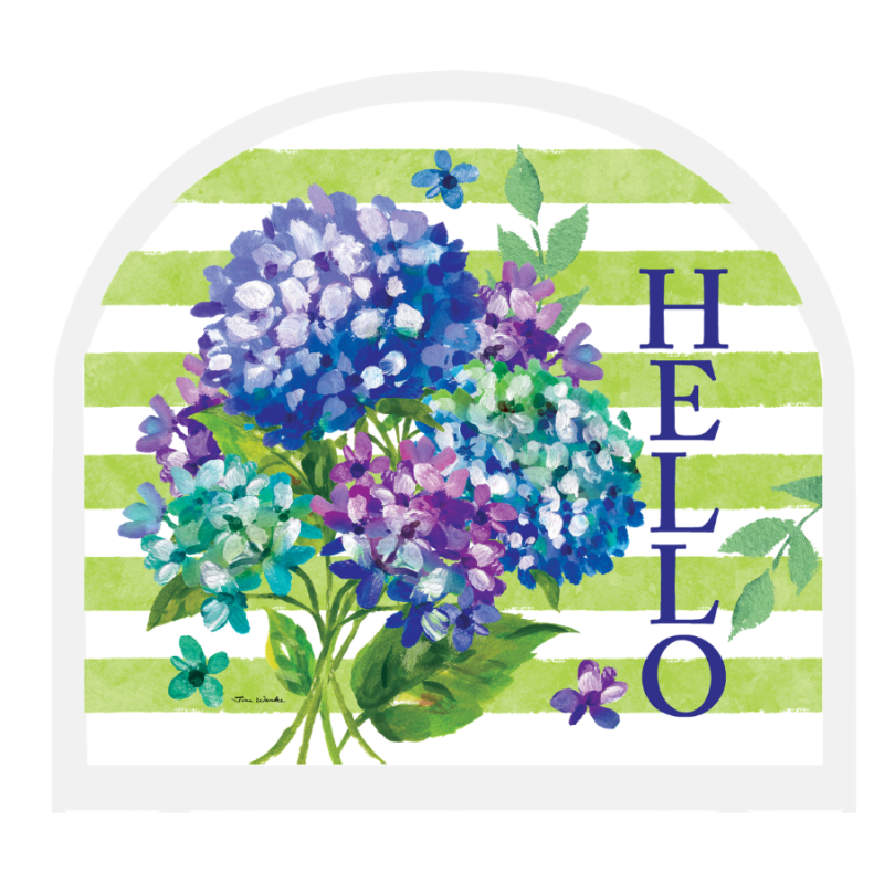 Striped Hydrangeas Arbor Mate Insert