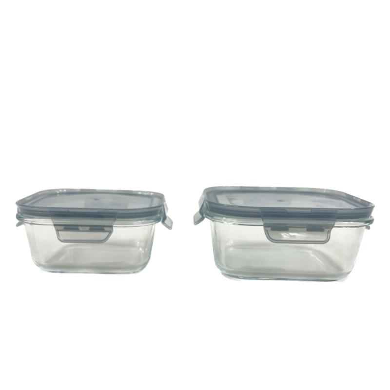 2 Piece Glass Food Storage