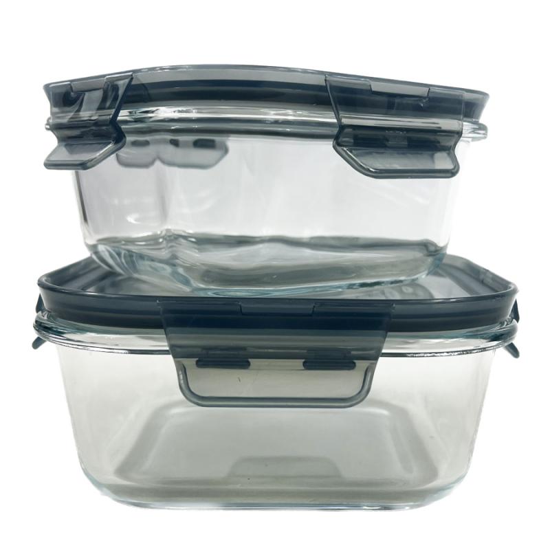 2 Piece Glass Food Storage