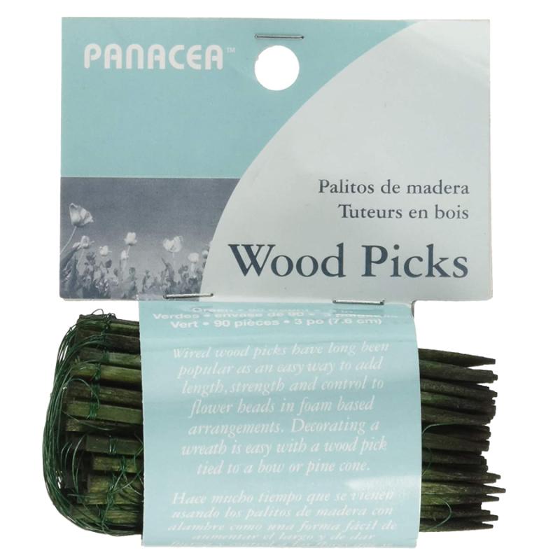 3" Wood Picks - 90ct-Green