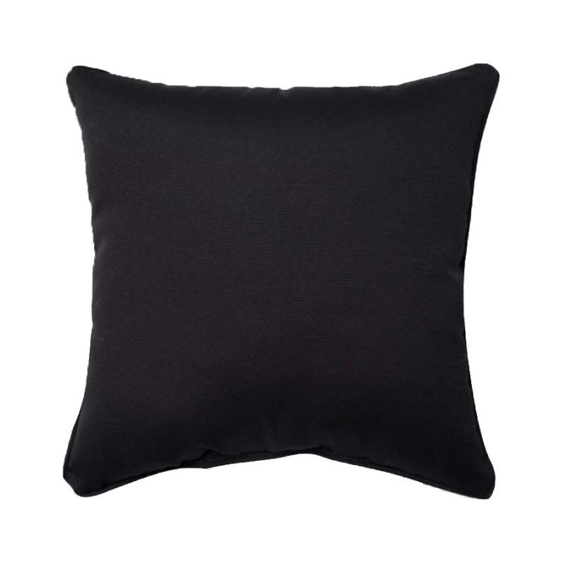 17" Fresco Black Outdoor Pillow