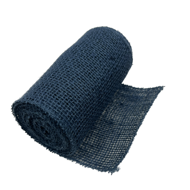 5.5" x 20' Blue Burlap Garland