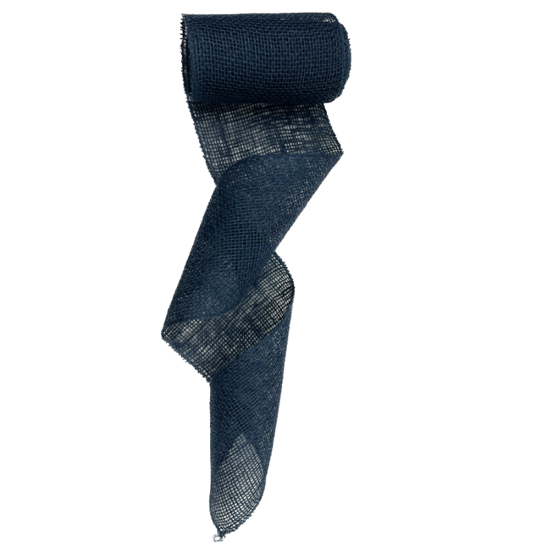 5.5" x 20' Blue Burlap Garland