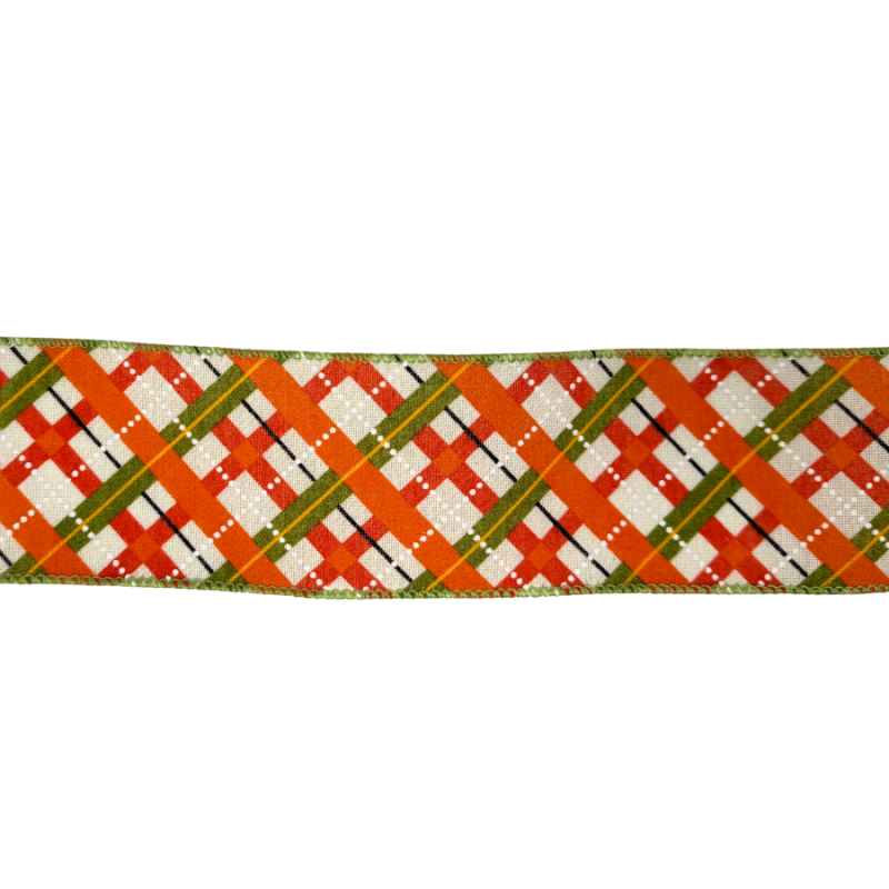 2.5" x 10yd Autumn Diamond Plaid