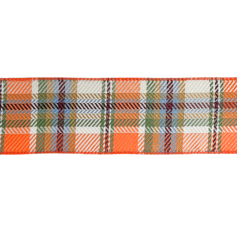 2.5" x 10yd Wired Autumn Plaid Ribbon