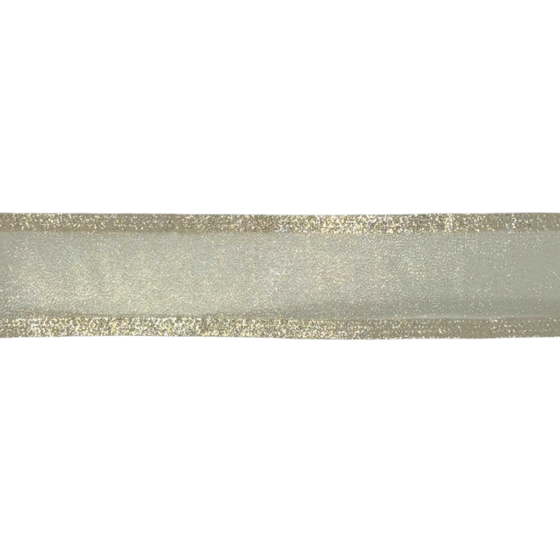2.5" x10yd Gold Sheer Ribbon