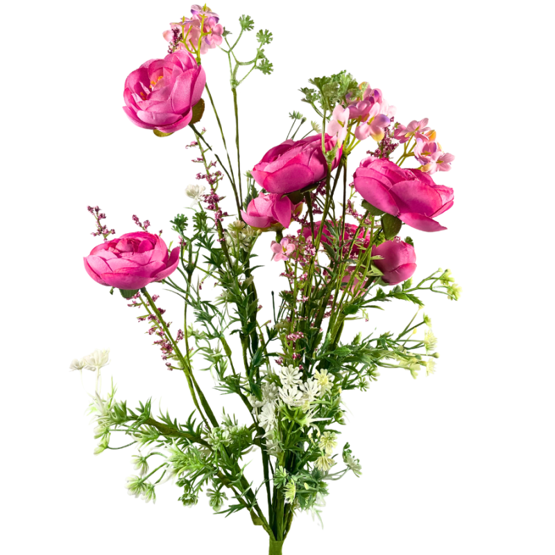 21" Ranunculus Filler Bush - Pink