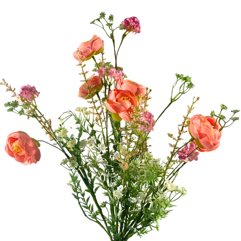 21" Ranunculus Filler Bush - Peach