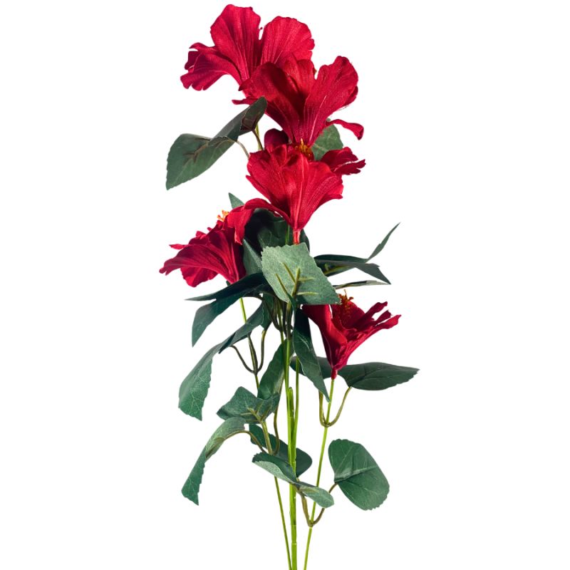 28" Hibiscus Spray - Red