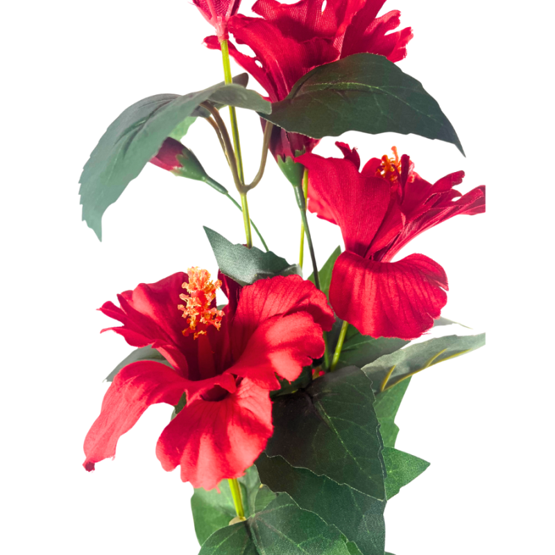 28" Hibiscus Spray - Red