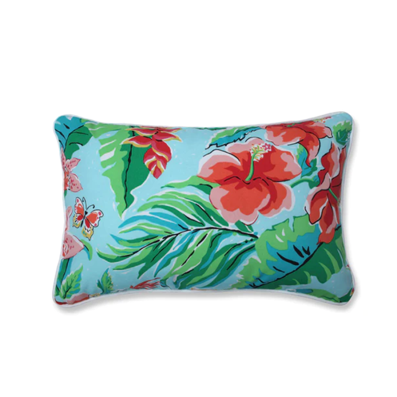 13" x 20" Tropical Paradise Multi Outdoor Pillow
