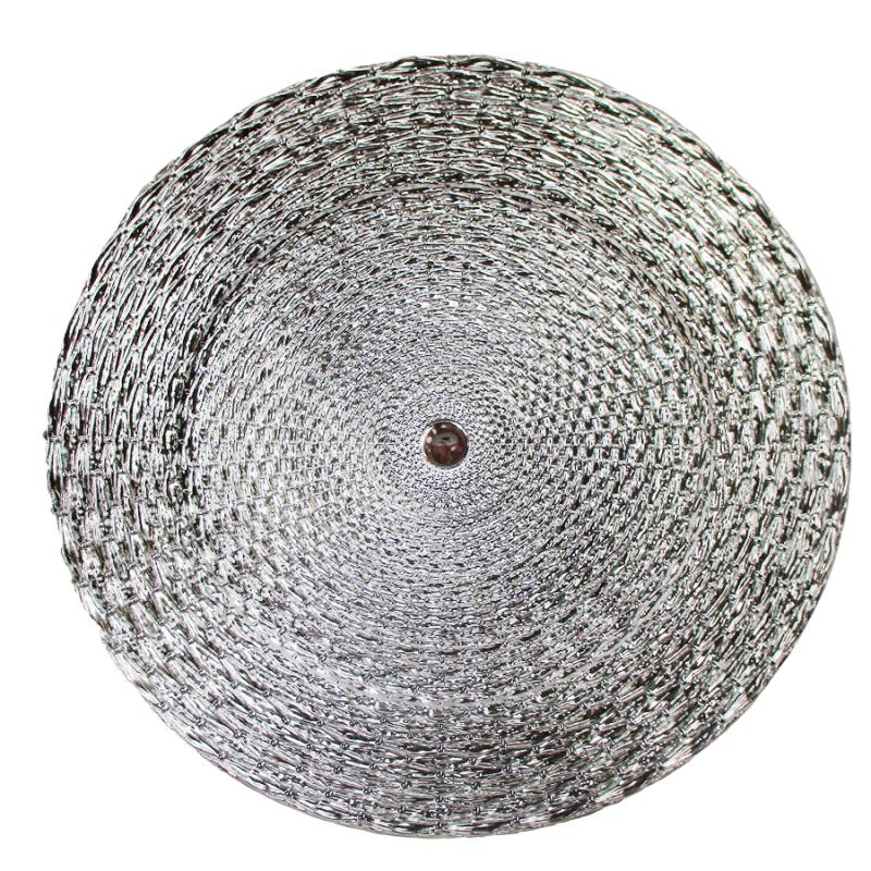 13" Silver Weave Patterned Charger Plate