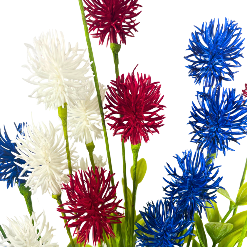 19" Red, White, and Blue Globosa Spray