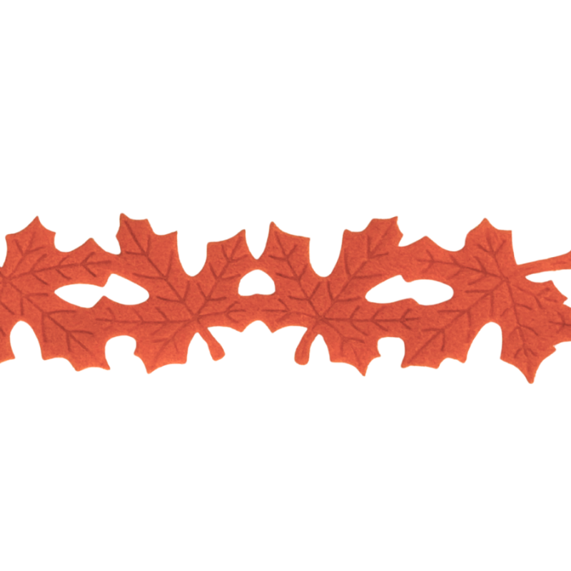 1.5" x 10yd Felt Fall Leaves Ribbon