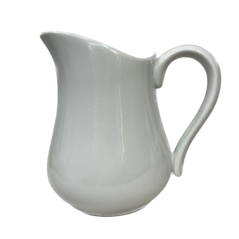 7" White Ceramic Pitcher
