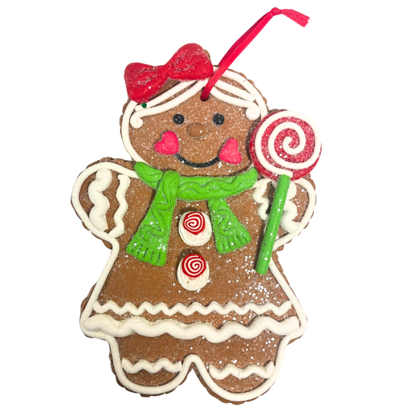 Gingerbread Holiday Ornament - Girl