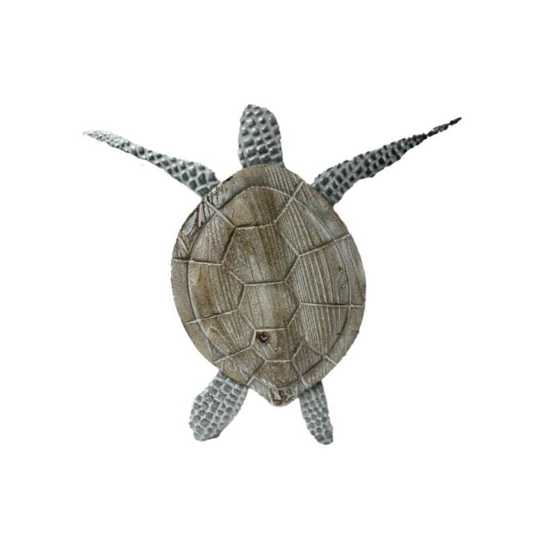 Sea Turtle-Wood with Metal Accents