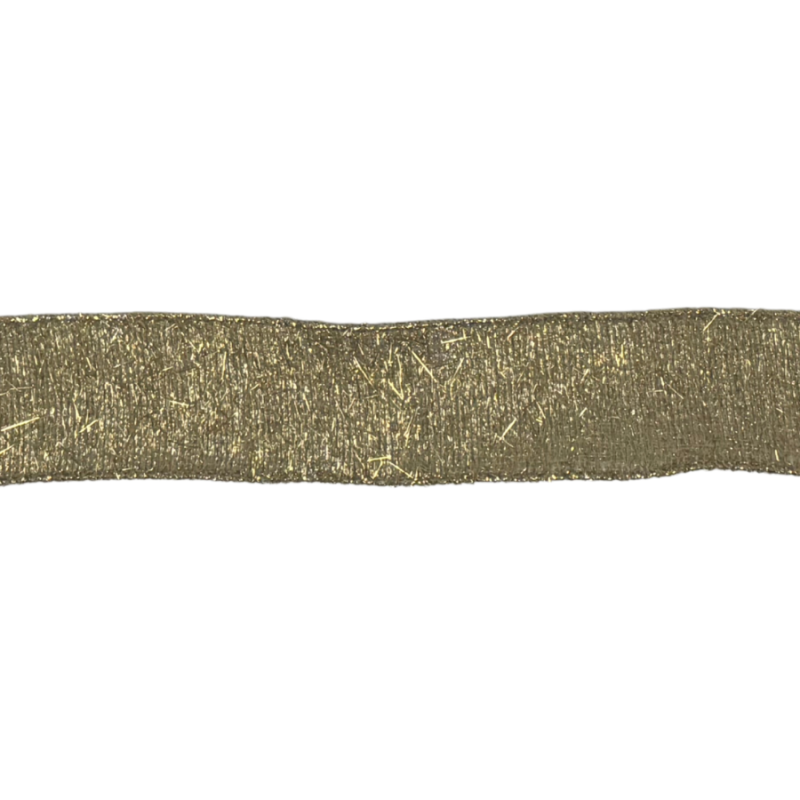 1.5" x10yd Gold Tinsel Ribbon