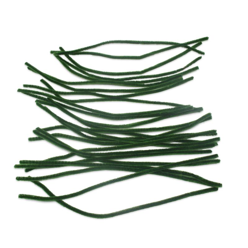 Chenille Stems 12" Dark Green Floral Craft Supplies