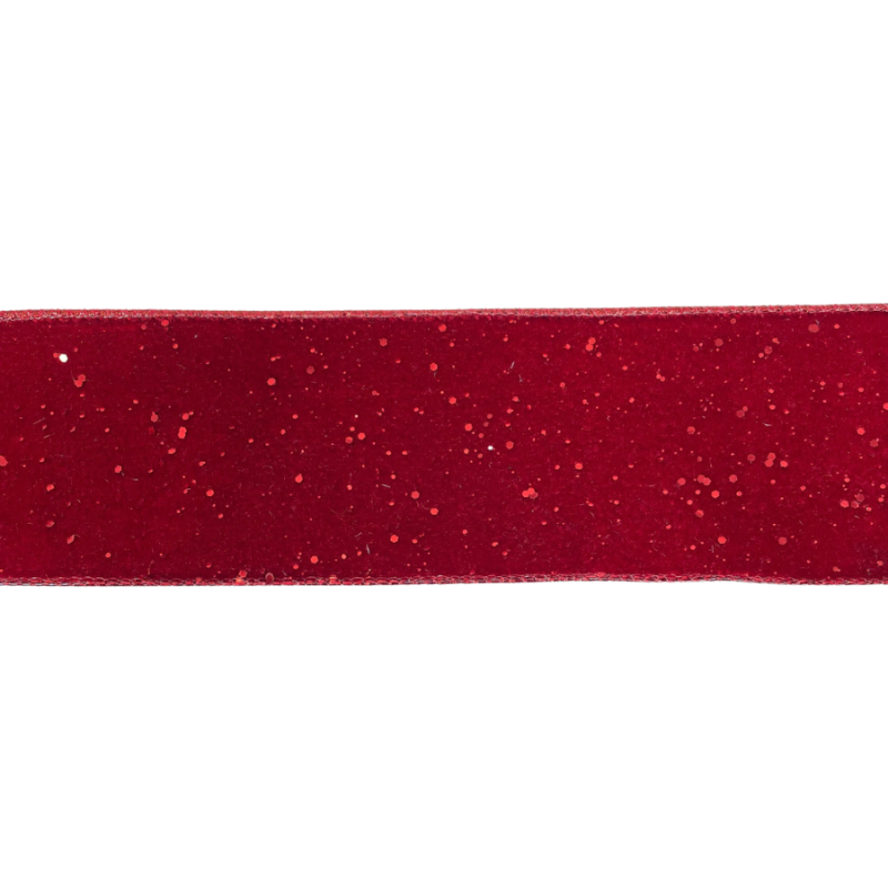 2.5" x 10yd Red Sequin Ribbon