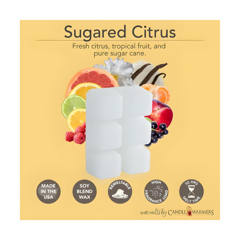 Sugared Citrus Wax Melts - 6 cubes